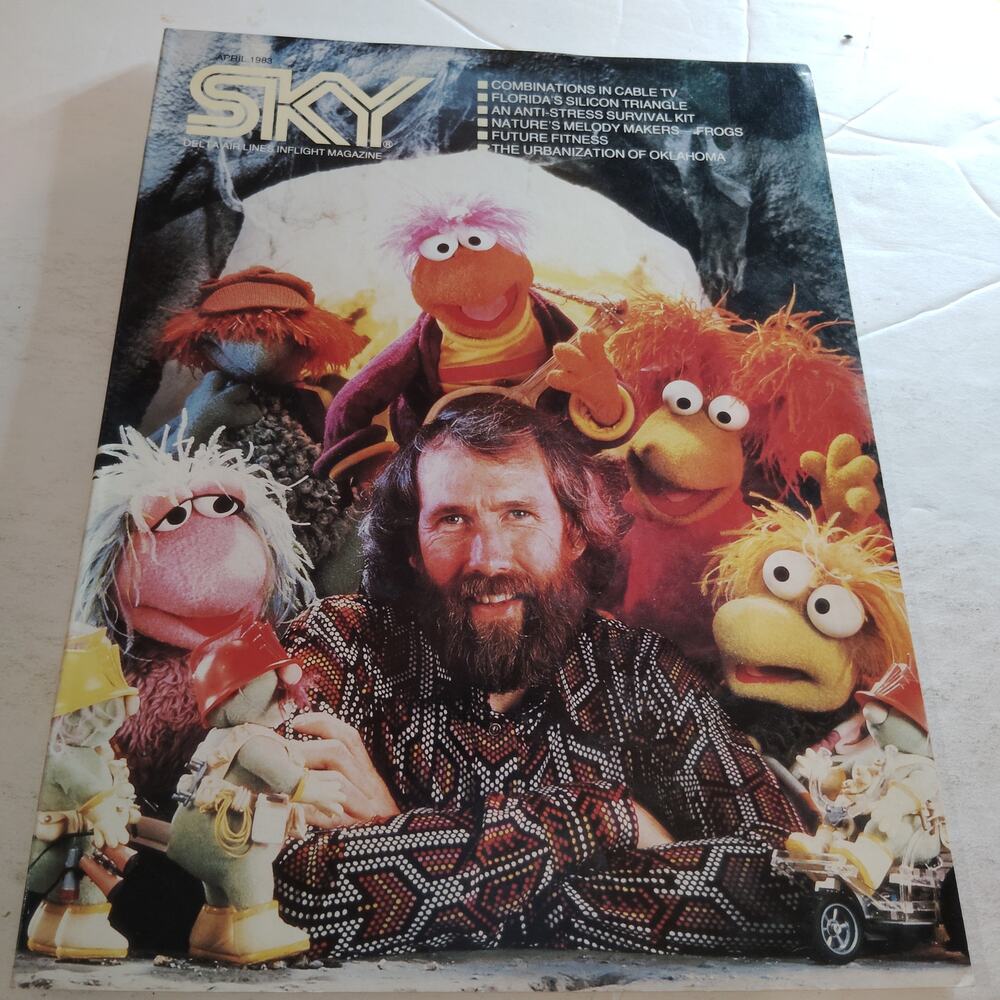 Delta SKY In-Flight Magazine - April 1983 - Jim Henson Fraggle Rock Feature
